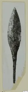 Leaf-shaped metal blade with a long narrow tang, from Ayios Iakovos