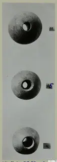 Three round perforated objects with number labels 82, 85 and 86, from Ayios Iakovos Tomb 8