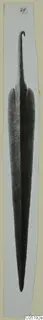 Long pointed bronze weapon with a curled hook at the upper end, from Lapithos Tomb 315 A
