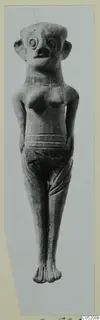 Standing figurine with large round eyes and arms at its sides, from Enkomi Tomb 3