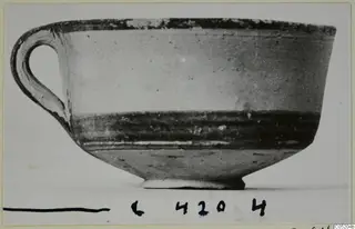 Pottery White Painted III-1 bowl from the Kastros tombs at Lapithos, side view