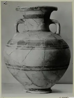 White Painted I amphora from Lapithos with two handles and dark horizontal bands