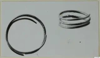 Two wire rings from Enkomi, Tomb 3, one open and one coiled