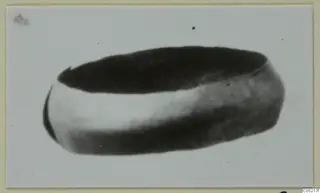 Gold ring with a broad band