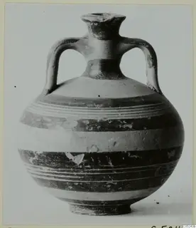 Levanto-Helladic Ware bowl-jar with two loop handles and horizontal bands of decoration