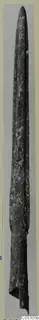 Long corroded bronze blade with a pointed tip, from Lapithos