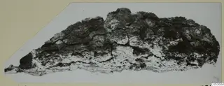 Corroded iron mass from Amathus, with knobby encrusted lumps and a pitted, flaking surface