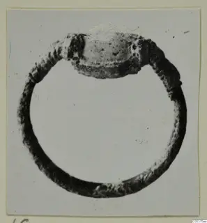 Corroded metal ring with a broad oval bezel, find from Amathus