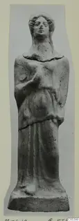 Terracotta statuette of a standing draped female figure from Marion