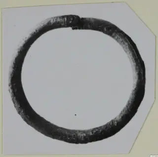Silver bracelet from Marion: a closed, plain round band with a visible join near the top.