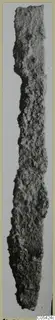 Long, narrow corroded iron tool from Marion.