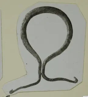 Bronze wire loop with hooked ends, a find from Marion