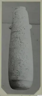 Tall pale vessel with two small handles on the shoulder, from Tomb 36 at Marion