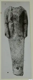 Limestone sculpture of a headless standing figure from Mersinaki