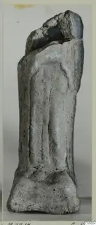 Terracotta minor plastic object from Marion, a broken upright figurine fragment on a flat base