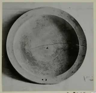 Pottery Red Slip bowl from Marion tombs 46–60, seen from above
