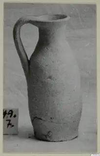 Plain pale jug with a single strap handle, Pottery Plain White VII
