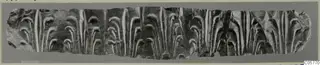 Gold diadem strip with a repeated embossed pattern of arched motifs