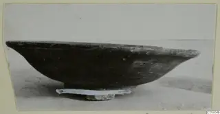 Side view of a shallow bowl, Pottery Red Slip I_III - V_VII, from tombs 46–60 at Marion.