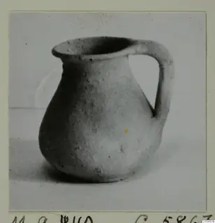 Juglet with a single loop handle, Cypro-Hell. II, from the Marion finds, photographed on a card mount