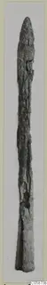 Long, narrow corroded iron blade with a pointed tip, shown upright.