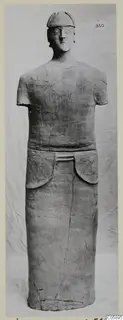 Terracotta statue of a standing figure with its arms broken off, from Ayia Irini.