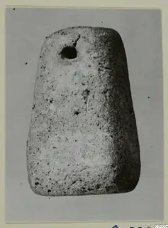 Tapering stone object with a round hole near its top, from Idalion small finds
