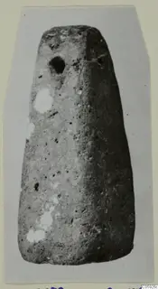 Tapered stone object with a round hole near its top, from Idalion.