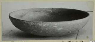 Pottery bowl from Amathus tombs 1–9, shallow with rounded sides, shown in side view