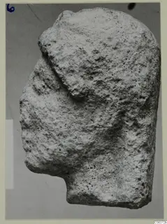 Limestone head in profile facing left, from Vouni