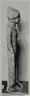 Limestone statue of a standing figure in profile, from Vouni