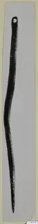 Silver pin with a small eye at the top and a pointed tip, from Vouni.
