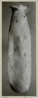 Tall alabaster vessel from Vouni with a flat rim and narrow neck