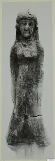 Terracotta figurine of a standing female figure, seen from the front, Terracotta Minor Plastic 2
