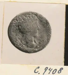 Imperial coin from Amathus, corroded, showing a profile bust facing right