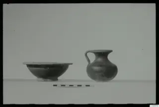 Bowl and single-handled jug, finds from Ajii Omologitades, Politiko and Limassol Oasis tombs
