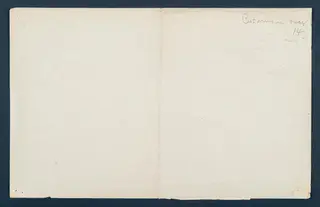 Field drawing sheet at Vouni with a small pencil plan of a cistern in the upper right corner, otherwise mostly empty