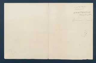 Reverse side of a field drawing sheet from Vouni, with pencilled notes naming Room 14, the well