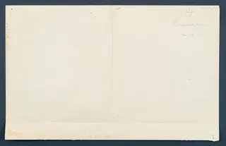 Reverse side of a field drawing sheet from Vouni, with handwritten pencil notes in the top right corner
