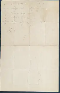Field drawing of a well: pencil survey sketches with levels across the top and a vertical outline of the shaft below