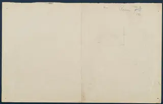 Field drawing of a profile for Room 12 at Vouni, drawn in faint pencil on a pale sheet.