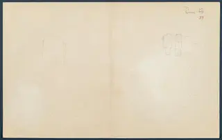 Field drawing of a profile in Room 39 (formerly Room 13) at Vouni, in pencil on paper.