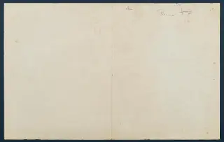 Reverse side of a field drawing sheet from Vouni, with handwritten room numbers at the top