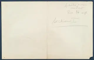 Reverse side of a field drawing sheet, with pencil notes naming the south-eastern palace area and Room 56.