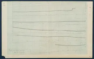 Field drawing of profiles through several rooms in the south-eastern palace area at Vouni