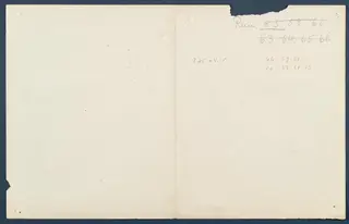 Reverse side of a field drawing sheet with handwritten room numbers in pencil and red ink, some crossed out