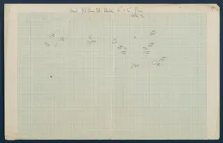 Find plan of Room 58 at Vouni, squares A' to C', drawn on squared graph paper at scale 1:10