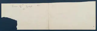 Reverse of a blank drawing sheet with handwritten notes naming Vouni and Room 134