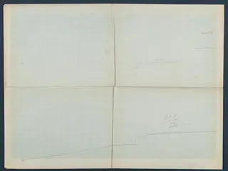 Field drawing of section VIII, Vouni: stepped profile lines pencilled on squared grid paper