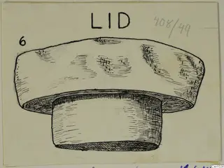 Drawing of a stone lid from Lapithos, Kastros tombs: a domed top above a short cylindrical base